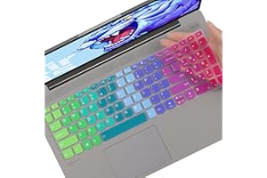 MUBUY-GOL Housse de clavier pour Lenovo Yoga 7i 15,6", ideaPad 5 15,6", Lenovo Flex 5 15,6", Yoga Slim 7 15, ideaPad 3i 15, ideaPad Slim 7 15.6, ThinkBook 15p, ThinkBook 15 G2 G3 US – Arc-en-ciel
