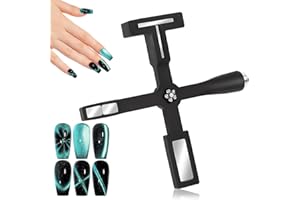 Momowin 5 in 1 Magnete per Unghie Cat Eyes, Magnete in Plastica per Nail Art per Smalto Cat Eye per Cambiare il Disegno, DIY Multifunzione Penna Magnetica