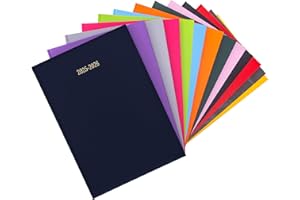 Evelay 2025 2026 Academic Diary A4 Page A Day Mid Year Hardback Planner Organiser for School Student Teacher Office (A4, Navy)