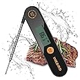 INKBIRD Food Thermometer IHT-1X Digital Instant Read Meat Thermometer with LCD Screen Foldable Probe Fast Read Rechargeable IPx5 Waterproof for Cooking BBQ