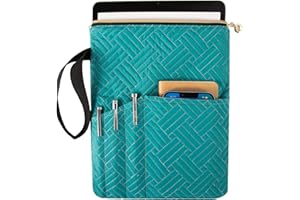 ALNKDH Zipper Book Sleeves,11"x9"Padded Books Protector,Book Pouch Specifically Designed for Books Lovers, with Zipper and Extra Sleeve Pocket