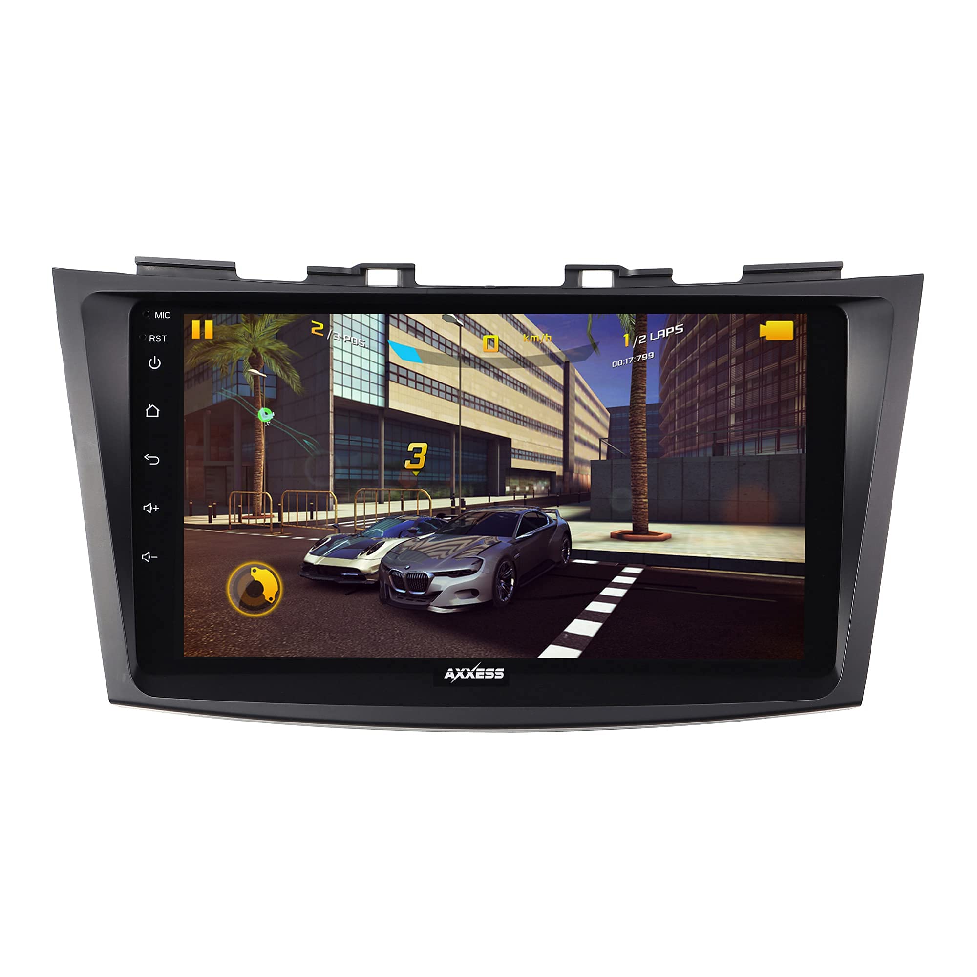Axxess Android 9.0 Touchscreen Double in car Stereo Player with Navigation/GPS/WiFi/Bluetooth/ful hd 1080p (2gb/16gb ROM) Compatible for Maruti Suzuki Swift/dzire 20012-17