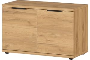 ‎GERMANIA DIE MÖBELMACHER Germania Schuhbank 2795-243 GW-FREMONT, in navarra-Eiche-Nachbildung, mit Platz für bis zu 8 Paar Schuhe, 75x48x37 cm (BxHxT), navarra-eiche-nb., b/h/t 75/48/37 cm