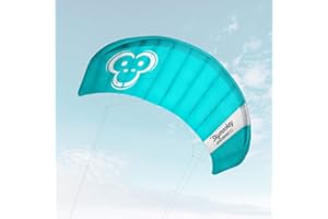 Skymonkey Windtrainer Parafoil 4-Fils Cerf-Volant (230cm / 330cm Largeur d’Ouverture) - Petrol