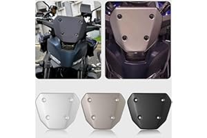 WOOGA Parabrisas de Aluminio para Motocicleta, Deflector de Viento Compatible for Ya&ma&ha MT-09 MT-09 SP MT09 MT09SP Accesorios 2024 (Parabrisas Negro)