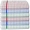 A & B TRADERS 100% Cotton Terry Towelling Tea Towels | Pack of 6 | Kitchen Hand Towels Dish Cloth Super Absorbent Soft Touch (Mix)