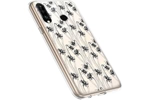 MoreChioce kompatibel mit Huawei P30 Lite Hülle,Huawei P30 Lite Handyhülle Blume,Ultra Dünn Transparent Weiche Silikon Schutzhülle Clear Crystal Rückschale Tasche Defender Bumper,Blumenzweig #29