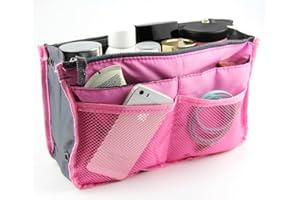 Glamza Multi Pocket Travel Bag Spacious Cosmetic Camping Toiletry Organiser Wash Bag Makeup Storage Pink