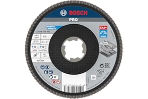 Bosch Accessories gewinkelte Fächerschleifscheibe Best (für Metall, X-LOCK, X571, Ø125 mm, Körnung K60)