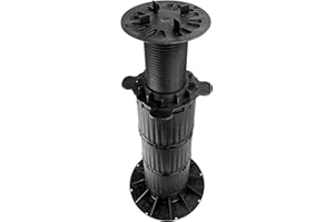 Gartenwelt Riegelsberger Premium justierbarer Stelzlager für Terrassenplatten Plattenlager Auflagefuß Terrassenträger Drehfuß Plattenträger Stützenfuß Höhenverstellung 370-470 mm | 8 STK. (1 Karton)