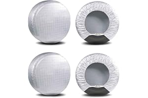 Amfor Reifenabdeckungen, 4er-Set, wasserdichte Aluminiumfolie, Reifen-Sonnenschutz, passend für 76,2 cm bis 81,3 cm Reifendurchmesser, wetterfester Reifenschutz