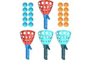 Ci Vetch Click And Catch Ball Game Pop & Catch with 20 Balls, Outdoor Toys Pop Pass Catch Ball Game Party Gifts for 3 4 5 6 7 8+ Year Old Boys Kids