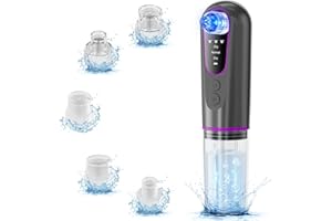 Ibtyzo Aspira Punti Neri Viso Professionale: 3 in 1 Aspiratore Punti Neri Viso Blackhead Remover Estrattore Punti Neri è Dotato di 5 Punte Intercambiabili e 3 Modalità di Pulizia del Viso