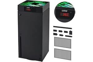 G-STORY Wentylator do Xbox Series X, prędkość wentylatora jest automatycznie regulowana przez temperaturę, dwie temperatury, cichy, 3 prędkości 1500/1750/2000 obr./min (140 mm) z RGB LED