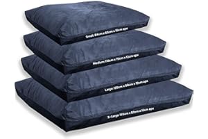 Kosiproducts Beanbag Floor Cushions Pillow Plush Velvet 100% Soft Polyester-Navy Blue-120x90