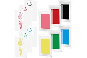 Nizirioo 6 Pezzi Cornice Impronte Neonato, Kit Impronte Neonato, Impronta Mani E Piedi Neonati, Set Impronte Bimbi Per Neonati Da 0 A 6 Mesi Cucciolo Cane Gatto Regalo Battesimo Bimbo