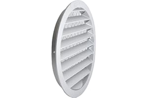 SYSTERM Rejilla de ventilación de aluminio, rejilla de escape, rejilla redonda con mosquitera Rejilla de aluminio.