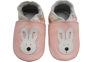 Bemesu Krabbelschuhe, Weiche Babylederschuhe, Jungenschuhe, Mädchenschuhe, Hausschuhe für Kleinkinder/Babys, rutschfeste Wildlederschuhe