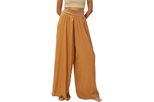 Koton Pantalones de Pierna Ancha con Cintura Elástica Mujer