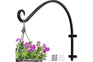 CAILIYA 1 Stück Pflanzenhalterung Blumenampelhalter Eisen Wandhaken Blumenampel Wandhalter Haken Zum Aufhängen von Pflanzer Vogelhäuschen Laterne Windspiele Wandleuchter - Schwarz