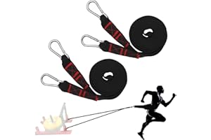 Lights Mountain 2 Pcs 9.8FT Sled Harness Pulling Straps, Sled Tire Harness Attachment for Football Running Sprinting Resistance Speed Agility Training