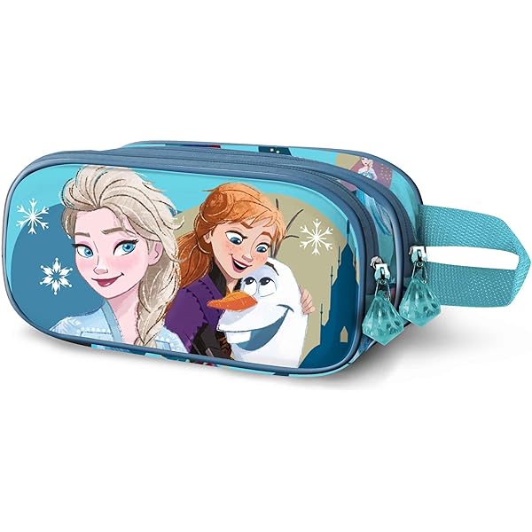 Safta Frozen Cool Days Trousse Double Pour Enfant, Idéale Pour Les Enfants Dage Scolaire Confortable Et Polyvalente Qualite Et Resistance 21 X 6 X 8 Cm Violet Bleu Ciel Violet Bleu Ciel