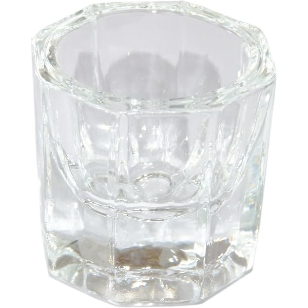 Herbests 2er Set Dappen Glasschalen Für Nagelkunst – Klar, 3,3 Cm, Für Acryl-Flüssigkeit & Pulver