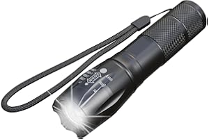 EXTRALINK Linterna Pilas 200 Lúmenes, Linternas LED Alta Potencia 10W, 3 Modos de Luz - SOS y Estroboscópico, Enfoque Ajustable, Antichoque, Compacta – para Emergencia, Camping, Senderismo