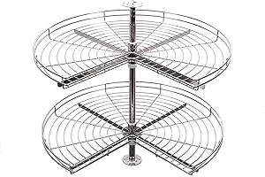 REJS THREE QUARTER KITCHEN CABINET 270 DEGREE CORNER CAROUSEL (Ø820, CHROME)