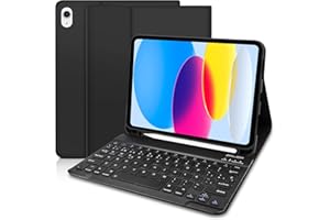 Yeegnar Teclado para iPad 10 Generación 2022 y Nuevo 11 Generación 2025, Funda con Teclado Español Bluetooth Compatible con iPad 10 2022 (Modelo: A2696/ A2757/ A3354/ A3355) (iPencil no Incluido)