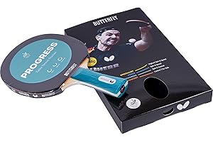 ‎BUTTERFLY BUTTERFLY Tischtennisschläger Progress | Profi-Tischtennisschläger für Fortgeschrittene & ambitionierte Anfänger | Beläge schwarz/rot mit ITTF-Wettkampfzulassung | griffige Oberfläche