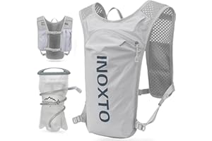 INOXTO Running Hydration Vest Backpack,Lightweight Insulated Pack with 1.5L Water Bladder Bag Daypack for Hiking Trail Running Cycling Race Marathon for Women Men