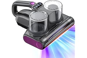 ‎YUFAC YUFAC Milbensauger für Matratze, 16Kpa 500W Matratzenreiniger Bettstaubsauger mit UV-Licht, HEPA-Filter, Heißluftfunktion, Staubmilben-Sensor, Handstaubsauger für Matratze Sofa Bett, Dunkelgrau