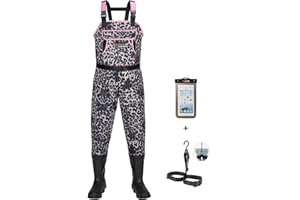 HISEA Women's Chest Waders Leopard Duck Hunting Waders for Women with Boots Neoprene Fishing Waders