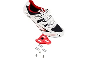 Venzo Bicycle Men's Road Cycling Riding Shoes - 3 Straps - Compatible with Look Delta & Shimano SPD-SL - Perfect for Road Racing Bikes Black Color