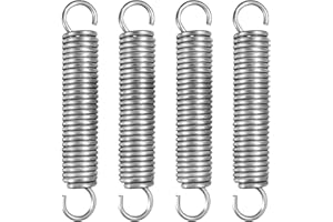 NICAVKIT 4Pcs Ressorts de traction 100mm avec Crochets, Ressort de Tension en Acier Inoxydable, Ressorts Extension Diamètre Extérieur 18mm, Diamètre du fil 2,5mm, Force 13 kg