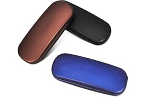 Yorgewd 3 Pack Glasses Case Hard Shell for Women Men, Portable Eyeglasses Case Retro Eyeglasses Holder Box for Travel Study Work