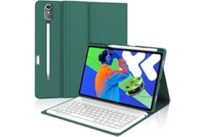 WAVATA Tastiera per Lenovo Idea Tab Pro 12.7" 2025, Custodia Tastiera per Lenovo Idea Tab Pro 2025 Bluetooth Magnetica Staccabile Italiano QWERTY Layout, Verde Scuro