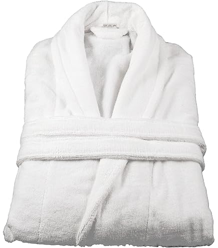 Juventus Hooded Bathrobe – 100% Cotton, 380 GSM, White, Medium, Official Team Logo