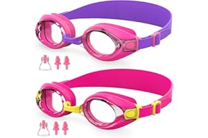 TRUSIEL Kids Swimming Goggles,Swim Goggles for Children Kids Boys Girls Toddler Age 4-13, Anti-Fog Anti-UV Waterproof Comfortable Silicone with Clear Vision and Portable Case