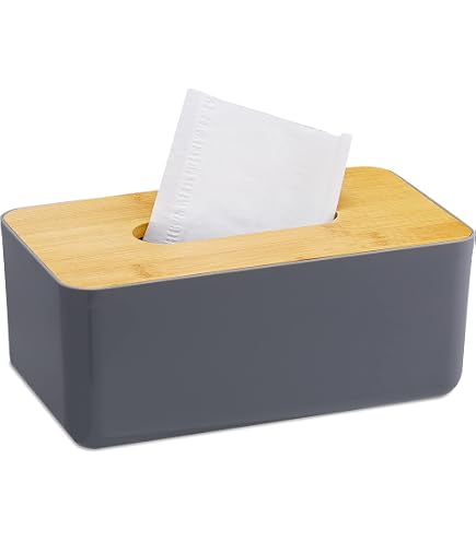 Tosnail Taschentuchbox Aus Lederoptik – Rechteckig 25,4 X 14 X 10,7 Cm | Dekorativer Halter Für Zuhause & Büro