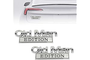 OURDORT Old Man Edition Auto-Emblem, 2PCS Old Man Edition Emblem, 3D-Metall-Aufkleber, Autoaufkleber für Männer, Auto Aufkleber Lustige, für Kotflügel, Heckklappe, Stoßstange, Namensschild