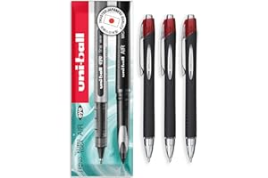 uni-ball Jetstream Retractable Rollerball Pens - SXN-210 RT - 1.0mm Nib - In Envelope Gift Packaging (Pack of 3, Red)