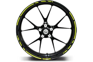 Finest Folia 12-Piece Set of Wheel Rim Stickers in Speed Design - Complete Set; Suitable for 16 to 19-Inch Motorcycle, Car and Bicycle Rims
