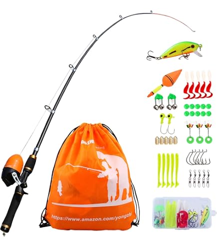 Canne à Pêche Enfant Kit Débutant Télescopique - Ensemble Initiation Pêche Eau Douce Et Salée Avec Sac