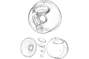 COOLLE Breast Pump Parts Flange Shield 24mm Duckbill Valve Silicone Diaphragm Linker Milk Collector Cup Set Overall Replacement Compatible with Momcozy TSRETE S9 S10 S12 S13 S15 S10pro S12A, 5 Pcs