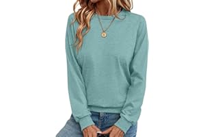Onsoyours Pullover Damen Herbst Elegant Rundhals Langarm Sweatshirt Casual Oberteile Tops