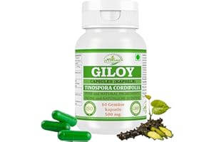 MORSAN NUTRAVEDA Giloy-Kapsel 500 mg. 60 Veganer. Einheiten | Guduchi (Tinospora Cordifolia) Extrakt-Kapseln für Männer und Frauen | Ayurvedische Kräuterergänzung/Heilmittel | 10:1 Stärke (1 Flasche mit 60 Kapseln)