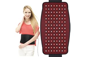 PROFEY Red Light Cintura, LED Cintura Red Light 660nm + 880nm IR per Schiena, Vita E Spalla con Timer, 4 Livelli di Luminosità Regolabili