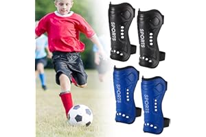 JIZZU 2 Paar Schienbeinschoner für Kinder, Jugendliche, Unisex, atmungsaktiv, Fußball, Fußball, Fußball, 2 Paar